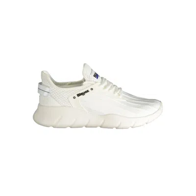 Shop Blauer Polyester Men's Sneaker In White