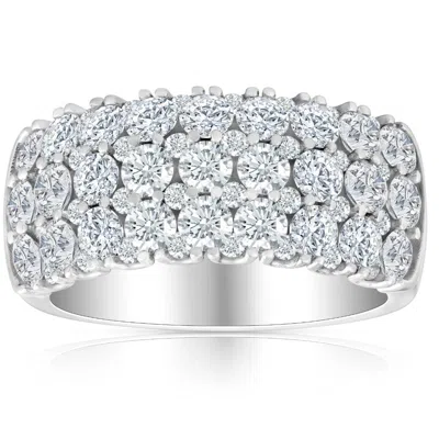 Pompeii3 2 3/4ct Lab Grown Diamond Wedding Ring 10k White Gold In Multi