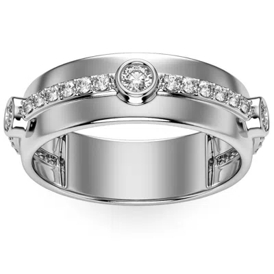 Pompeii3 5/8ct Diamond Ring Men's Lab Grown 7mm Polished Wedding Band In 10k Gold In Multi