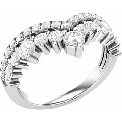Pompeii3 1ct Tw Diamond Wedding Contour Curved Ring Women's Anniversary Lab Grown Band In Multi