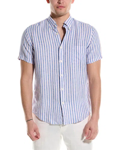 Shop Brooks Brothers Regular Fit Linen Shirt In Blue