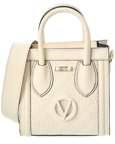 Shop Valentino By Mario Valentino Eva Monogram Leather Tote In White