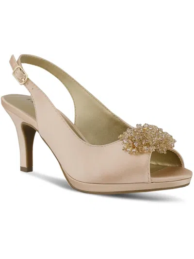 Shop Karen Scott Breena Womens Embellished Open Toe Heel Sandals In Multi