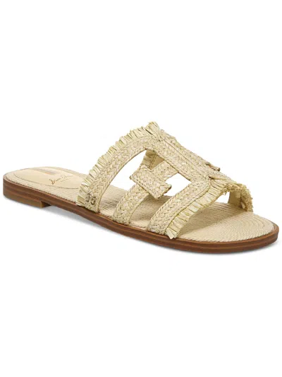 Sam Edelman Bay Womens Square Toe Flat Slide Sandals In Multi