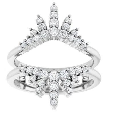 Pompeii3 1ct Tw Diamond Wedding Guard Band Insert Engagement Ring 14k Gold Lab Grown In Multi