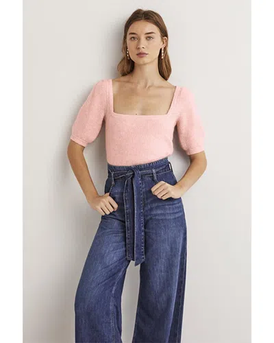 Shop Boden Square Neck Fluffy Mohair & Wool-blend C Jumper In Pink