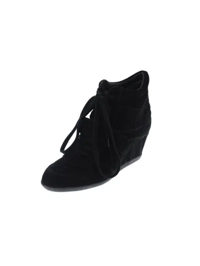 Shop Ash Bowie Womens Suede Fion Sneakers In Black