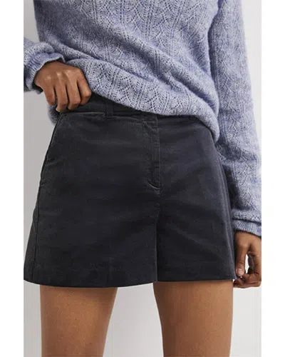 Shop Boden High-waist Wool-blend Short In Blue