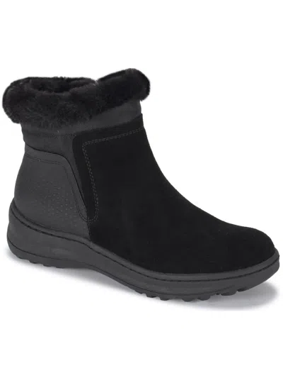 Shop Baretraps Aidan Womens Suede Embossed Winter & Snow Boots In Black