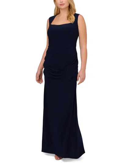 Adrianna Papell Sleeveless Open Back Jersey Gown In Multi