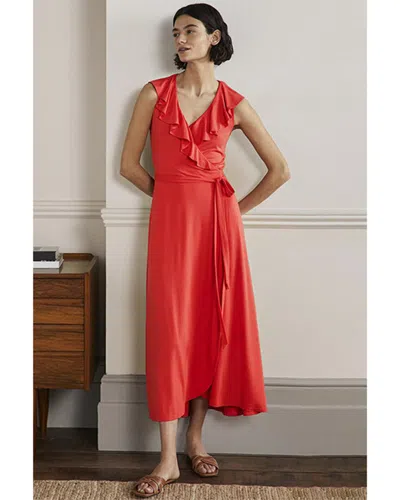 Shop Boden Saskia Wrap Jersey Maxi Dress In Red