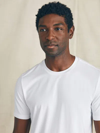 Faherty Movement&trade; Short-sleeve T-shirt In Pure White