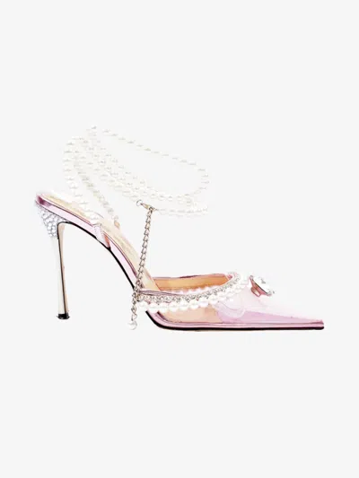 Shop Mach & Mach Diamond Of Elizabeth Heels 110 Pvc In Pink