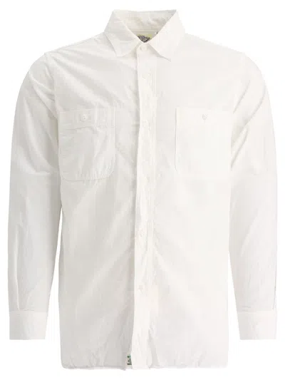 Shop Orslow Shirt With Chest Pockets In White