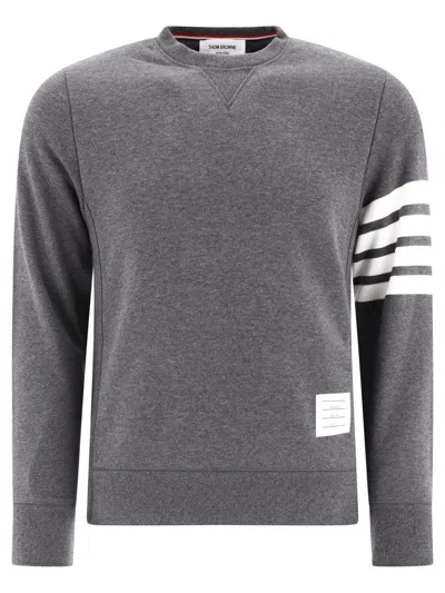 Shop Thom Browne "4 Bar" Sweatshirt In Grey