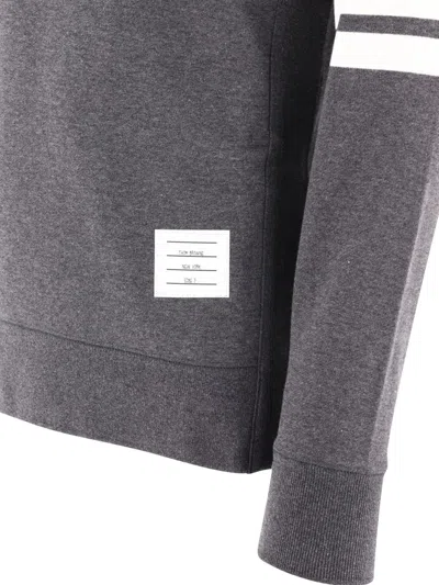 Shop Thom Browne "4 Bar" Sweatshirt In Grey