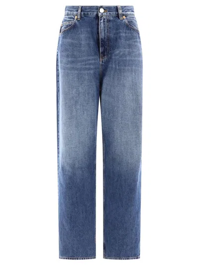 Shop Valentino "medium Blue Denim" Jeans