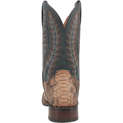 Pre-owned Dan Post Mens Templeton Beige Python Cowboy Boots