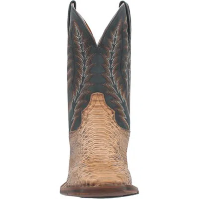 Pre-owned Dan Post Mens Templeton Beige Python Cowboy Boots
