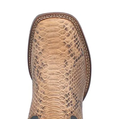 Pre-owned Dan Post Mens Templeton Beige Python Cowboy Boots