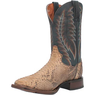 Pre-owned Dan Post Mens Templeton Beige Python Cowboy Boots