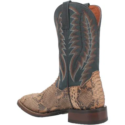 Pre-owned Dan Post Mens Templeton Beige Python Cowboy Boots