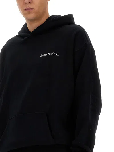 Shop Awake Ny "serif" Sweatshirt In Black