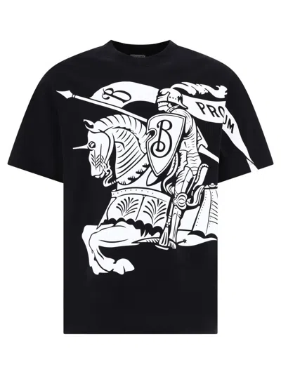 Shop Burberry "ekd" T-shirt In Black