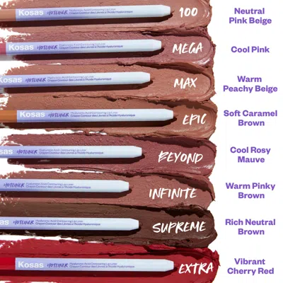 Kosas Hotliner Hyaluronic Acid Contouring Lip Liner In 100