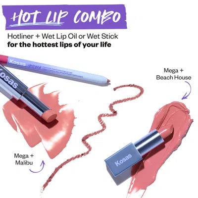 Kosas Hotliner Hyaluronic Acid Contouring Lip Liner In Mega