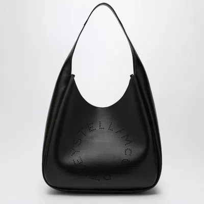 Shop Stella Mccartney Logo Medium Tote Bag In Black