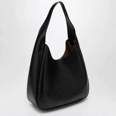 Shop Stella Mccartney Logo Medium Tote Bag In Black