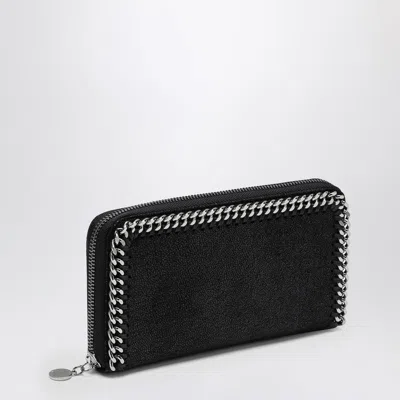 Shop Stella Mccartney Zip Around Falabella Wallet In Black