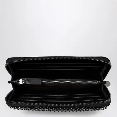Shop Stella Mccartney Zip Around Falabella Wallet In Black