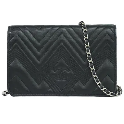 CHANEL Pre-owned Shoulder Bag Black Leather Wallet  ()