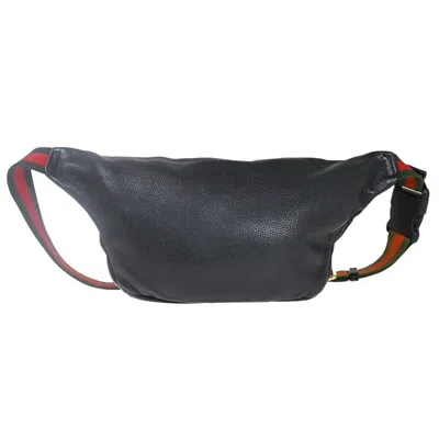 Shop Gucci Sherry Black Leather Shoulder Bag ()