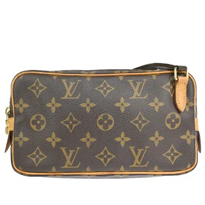 Pre-owned Louis Vuitton Marly Brown Canvas Shoulder Bag ()