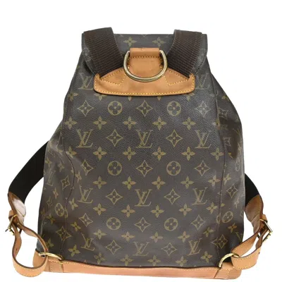 Pre-owned Louis Vuitton Montsouris Gm Black Canvas Backpack Bag ()