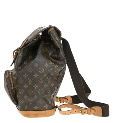 Pre-owned Louis Vuitton Montsouris Gm Black Canvas Backpack Bag ()