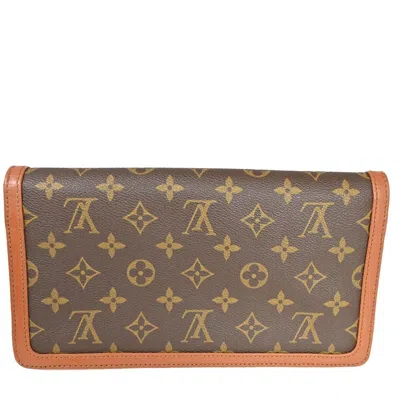 Pre-owned Louis Vuitton Pochette Dame Brown Canvas Clutch Bag ()