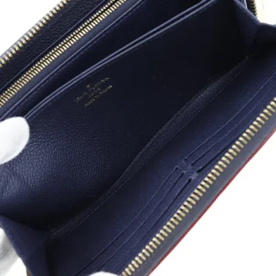 Pre-owned Louis Vuitton Zippy Navy Leather Wallet  ()