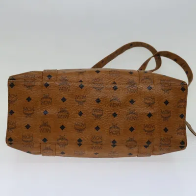 Shop Mcm Visetos Brown Canvas Tote Bag ()