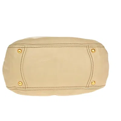 Shop Prada Saffiano Beige Leather Tote Bag ()
