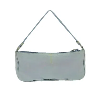 Shop Prada Tessuto Blue Synthetic Clutch Bag ()