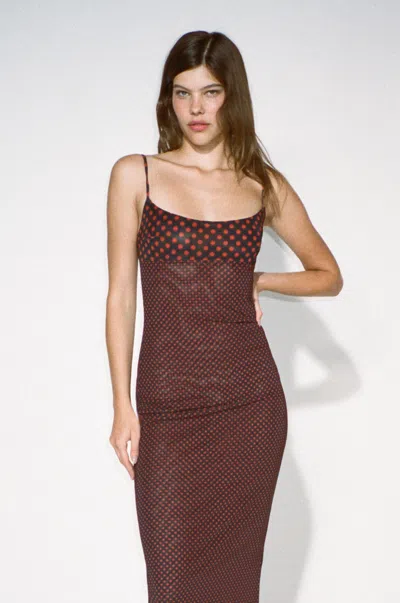Pf24 Thais Dress In Black Polka Dot