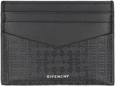 Shop Givenchy Micro 4g Leather Card Holder In Black