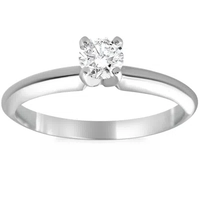 Pompeii3 1/4ct Solitaire Round Cut Diamond Platinum Engagement Ring In Silver