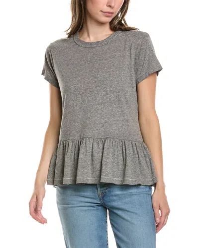 Shop The Great The Ruffle T-shirt In Grey