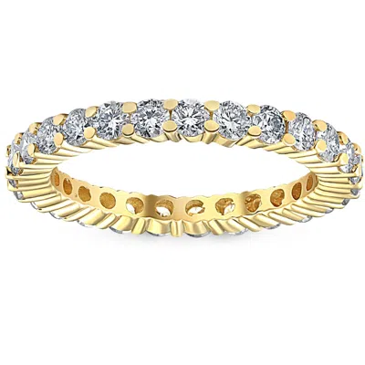 Pompeii3 1 1/2 Ct Diamond Eternity Ring 14k Yellow Gold Lab Grown In Multi