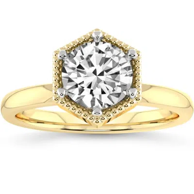 Pompeii3 2ct Lab Grown Diamond Solitaire Engagement Ring White, Yellow, Or Rose Gold In Multi
